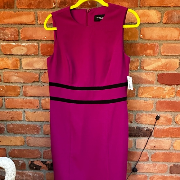 NWT~ Black Label by Evan-Picone Fuchsia Sleeveless Dress ~ Sz 6 - Picture 5 of 9